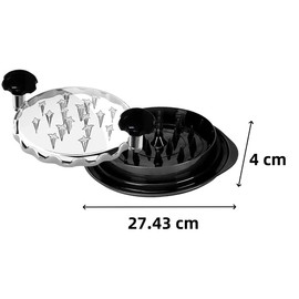 Chicken Shredder Tool Twist: Food-Grade Visible Meat Shredder Tool Twist with Ergonomic Handle, Anti-Slip BaseDishwash Safe, Pork Beef Chicken,Chicken Grinder(Black)