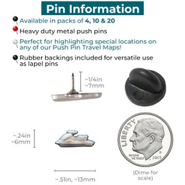 Jet Ski Push Pins - Silver Jet Ski Map Pins for Cork Boards, Maps, or Lapel Use - Designed in USA - Set of 20
