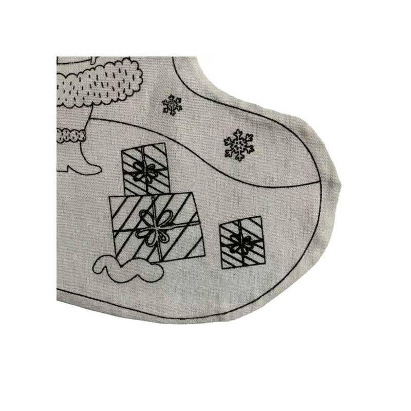 Simply Holiday Christmas Stocking Color Your Own Canvas Fabric Stocking
