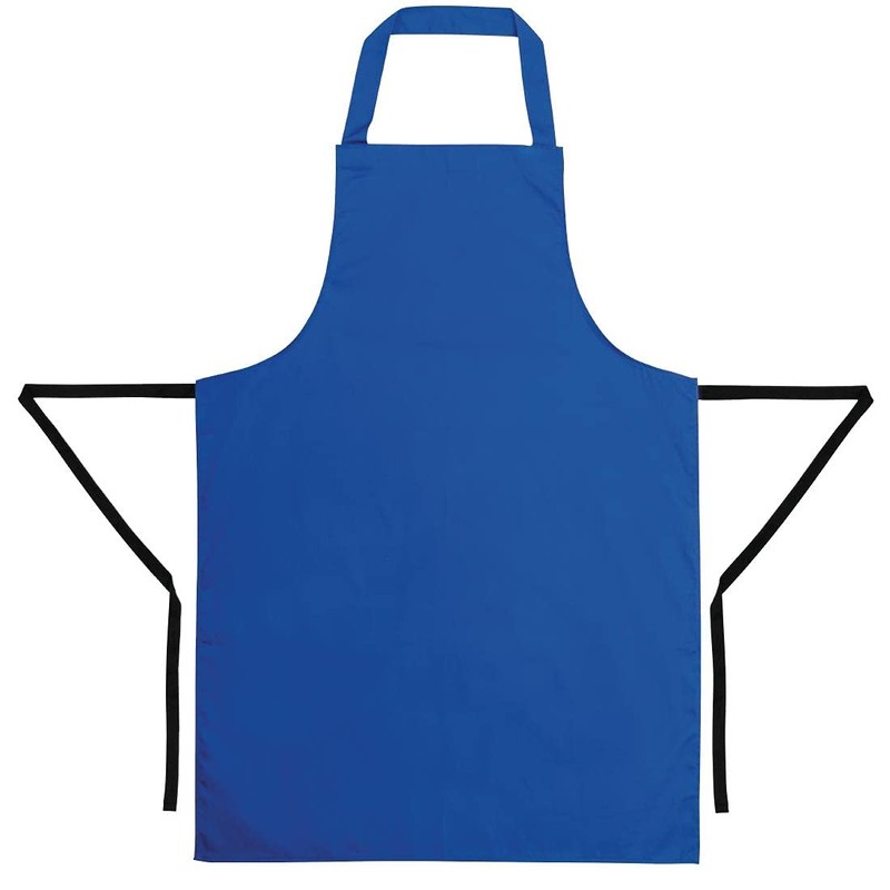 Whites Chef's Cook's Polycotton Long Bib Apron, Royal Blue, Professional