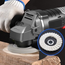 Pack of 5 Polishing Discs 125 mm x 22.2 mm Polishing Fan Disc Felt Gloss Polishing Disc for Angle Grinder