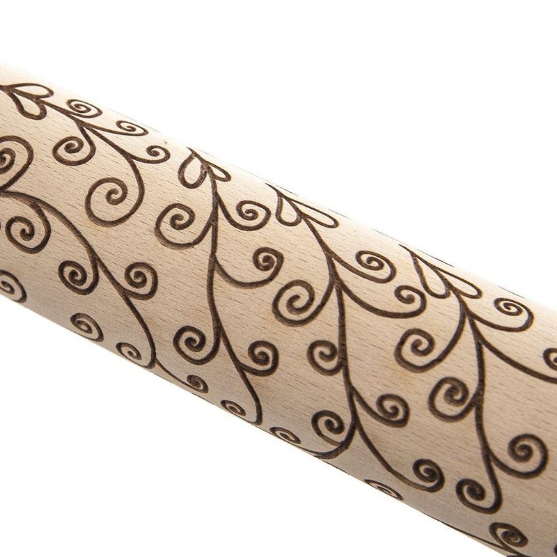 Rolling Pin Rolling Pin Decorative Rotating Wooden Stems 33 cm