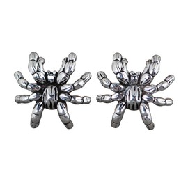 Tiny Spider Stud Earrings Horror Spider Studs Earrings Vintage Gothic Earrings Punk Unisex Jewelry for Women Men-Metal