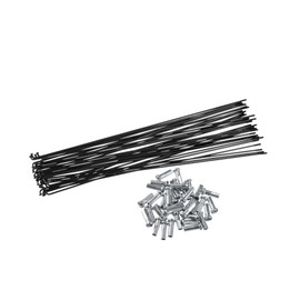 Motoforti 40 Pcs Bicycle Steel Spokes 14G Bike Spoke 275mm Length with Nipples for Most Bicycle Long-Lasting