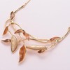 Fenni Jewelry Retro Women's Crystal Floral Petal Leaf Chunky Statement