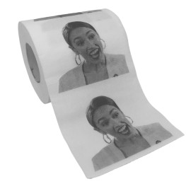 Pesky Patriot Funny AOC face toilet paper 2-Pack | 3-ply Alexandria Ocasio Cortez Printed TP