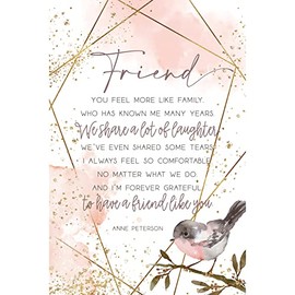 DEXSA Friend You Feel More Wood Frame Wall Plaque | Made in the USA | Wonderful Gift | Inspirational Sentiment | Metal Hanger and Easel on Back | Self-Standing or Wall Hanging | 6"x9"