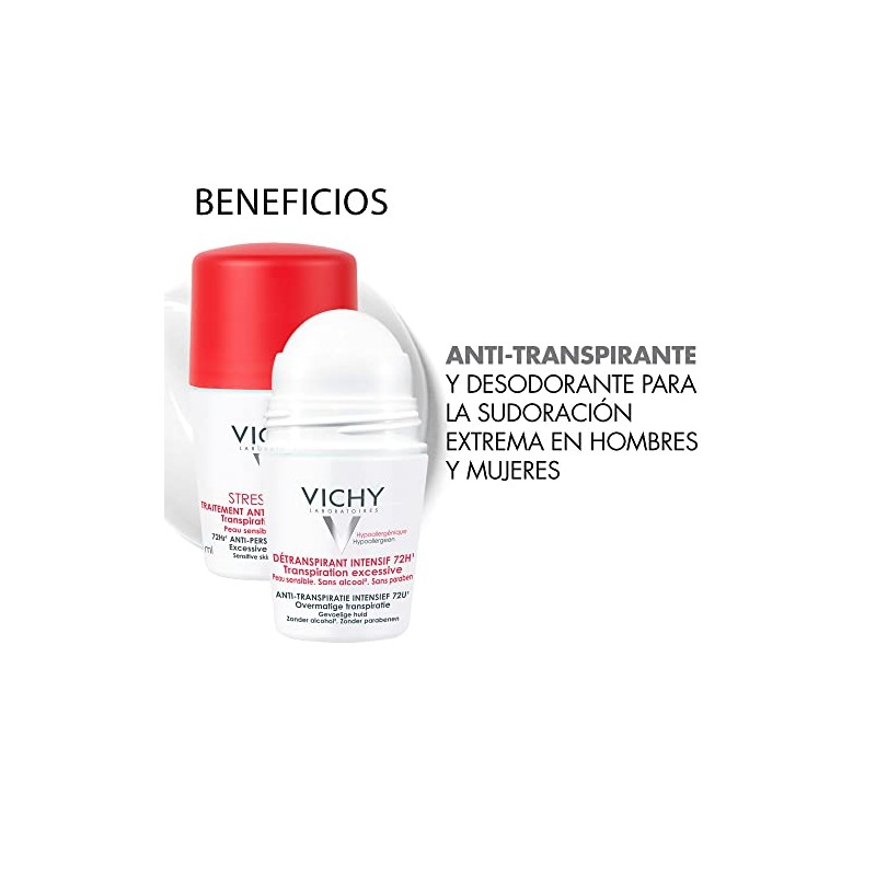 Vichy Deo Stress Resist Desodorante Anti Transpirante Sudoración Excesiva Roll