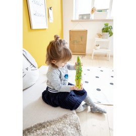 HABA 304822 Rainmaker Crocodile, Baby Toy with Acoustic and Optical Effects, Motor Skills Toy from 2 Years