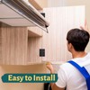 Yeepeo 8 Pcs Door Hinges 68mm × 38mm, Black Stainless