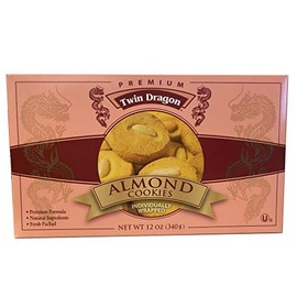 Twin Dragon Cookies Almond Chinese Style