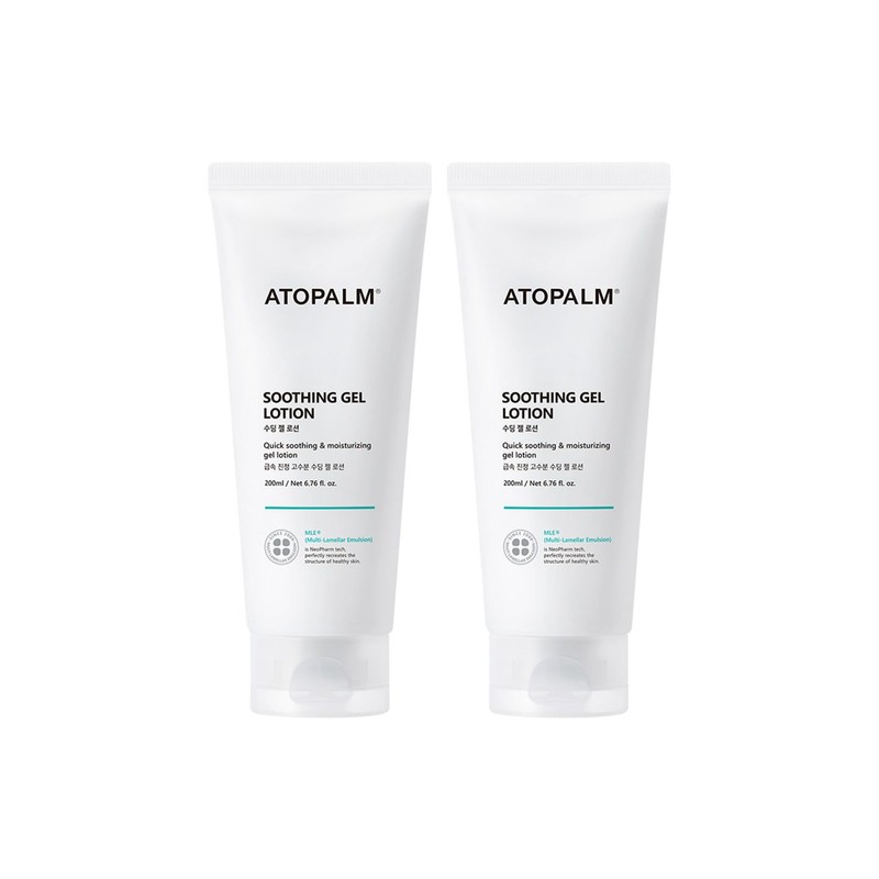 Atopalm Soothing Gel Lotion 200ML X 2pcs + [Gift] MLE