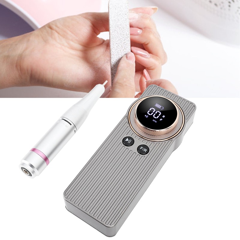 Nail Drill Machine Portable High Speed 35000RPM Rechargeable Nail Art