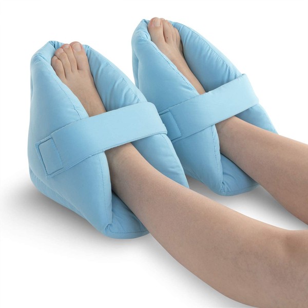 NYOrtho Heel Protectors Cushion Pillows - 1 Pair of Ultra Quilted Thick Soft Antimicrobial Washable