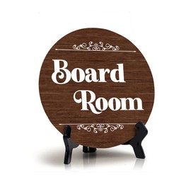 Signs ByLITA Board Room (5 x 5“) Circle Table Sign with Acrylic Stand | Office Decor