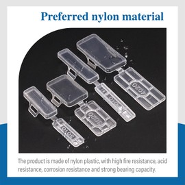 RHQFDM 40Pcs Cable Labels,Transparent Cable Labelling Clip,Waterproof Cable Labelling Identification Box with 40Pcs Nylon Cable Ties,for Labelling and Sorting All Types of Cables(4010)