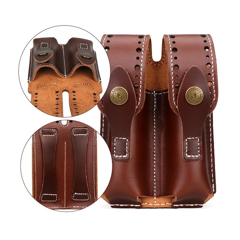 TOURBON Leather Gun Holster Adjustable Belt 1911 Pistol Holder Rig