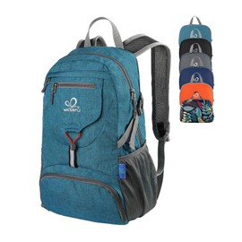 WATERFLY Hiking Backpack 20L Foldable Travel Backpack Lightweight Hiking Daypack for Outdoor Cycling Camping (Teal Blue)