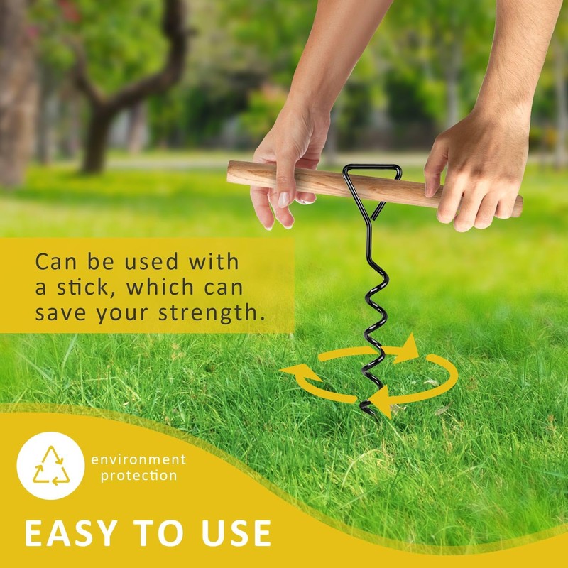FCENDS Tree Stake Kit, Heavy Duty Spiral Tree Stakes and