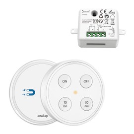 LoraTap 10 Minutes 30 Minutes 2500W Radio Transmitter Set with Timer Switch 2500W Radio Transmitter 268MHz Toggle Toggle Switch Wall Mount Remote Control for VMC Lighting