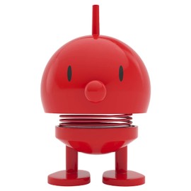 Hoptimist Bumble, Wackelfigur, Skandinavische Deko für Wohnzimmer, Schreibtisch, Büro, Flur, Badezimmer, Modern & Skandinavisch, Tolles Geschenk, 4,5 x 5,8 x 7,6 cm, Small, Rot