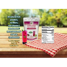 Passion Dragon Pink Drink Mix - Natural Pitaya Dragon Fruit Powder & Passion Fruit Refresher - CHAVI - 8 OZ - Natural Superfood - Rich in Antioxidants and Vitamin C
