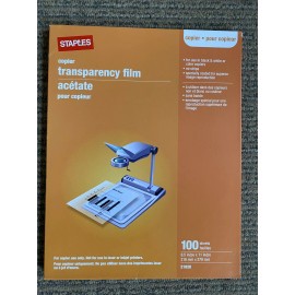 NEW staples transparency film 100 Sheets 8.5”/11”