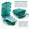 Pillendose für Reisen, tragbar, mit 10 Fächern, Mini-Tablettenbox, leicht und