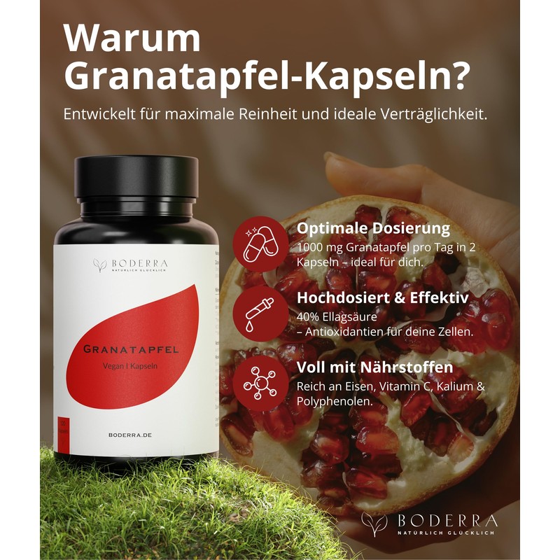 Pomegranate Extract Capsules High Dose 40% Ellagen Acid - Pack