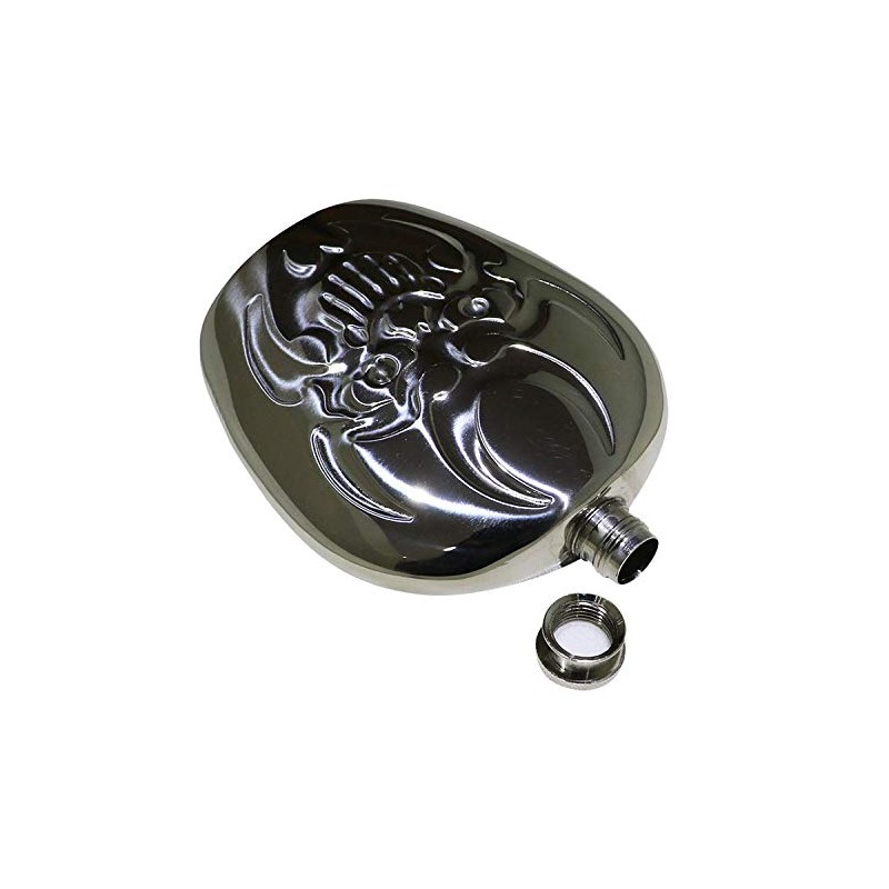 CNFLASK 6oz Evil Face Hip Flask 304 Stainless Steel Demon