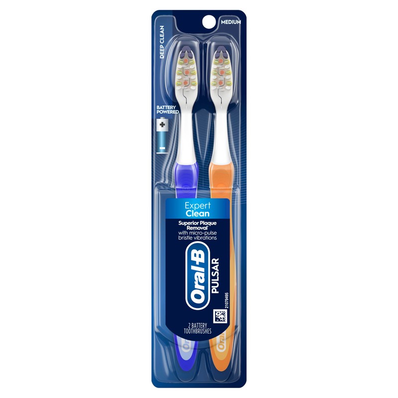 Oral-B Pulsar Pro-Health Expert Clean, Battery electric toothbrush, 2 count