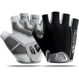 RUGNADOO Guantes para Gym, Guantes para Pesas, Antideslizante y Transpirable, Diseño Medio Dedo, Guante para Hombre y Mujer para Entrenamiento Correr, Montar Bicicleta y Fitness
