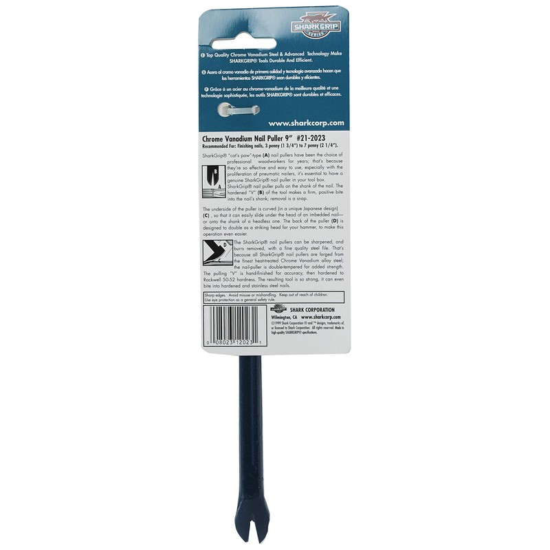 Shark Corp. 21-2023 Hardened Steel Alloy Nail Pullers