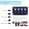 Greluma 1 Piece 4 Gang Rocker Switch Panel Dashboard Rocker