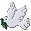 Peace Dove Enamel Lapel Pin with Olive Branch – 2.3