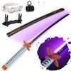 RENGENG Light Up Shinobu Sword, 40 Inches Rechargeable Plastic Anime