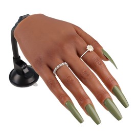 KnowU Mano De Práctica Para Uñas Acrílicas Con Soporte Manos Postizas De Silicona Para Practicar Uñas Postizas Mano De Maniquí Para Práctica De Uñas Y Decoración De Uñas De Un Solo Color