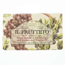 Nesti Dante Il Frutteto Jabón Iluminador con Principios Activos, Uvas Rojas y Arándanos, 250 gr