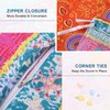 King Size Bohemian Duvet Cover Red and Blue Colorful Boho