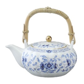 Narumi 9682-4370 Milan 19.7 fl oz (550 cc) Blue Flower Pattern Plum Blossoms Chinta Pot Gift Made in Japan with Gift Box