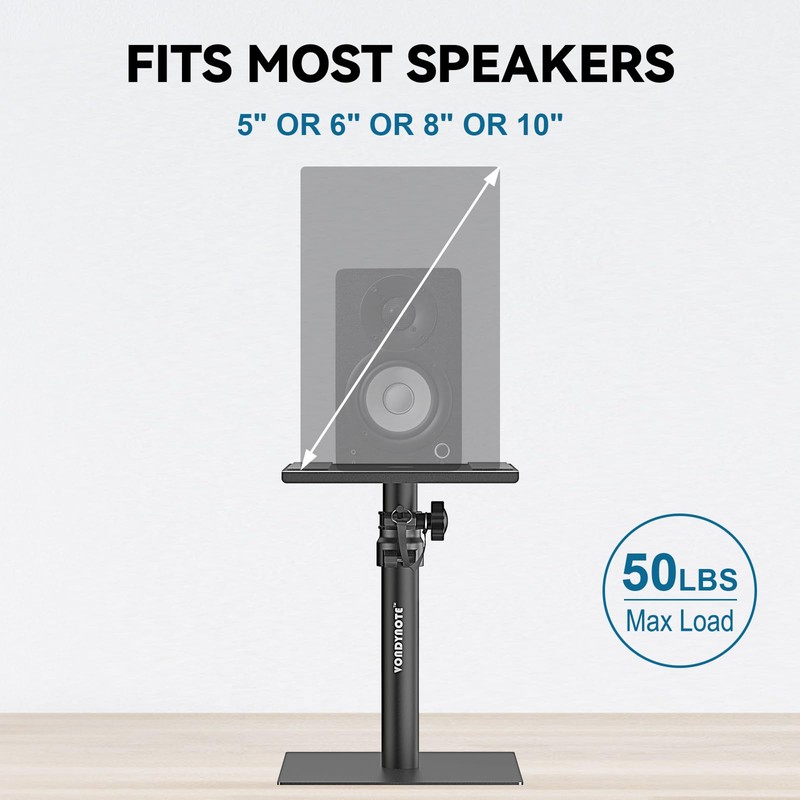 Vondynote Set of 2 Desktop Studio Monitor Speaker Stands Bookshelf