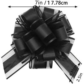 Gift Bow, Pack of 5 Large Bow Giant Bow Gift Large Pull Bow for Car Decor Wedding New Houses Party Celebration Gift Bow Bags Black