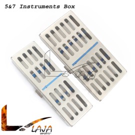 LAJA IMPORTS Dental Sterilization Cassette for ( 5 & 7 ) instruments Rack Surgical Tray