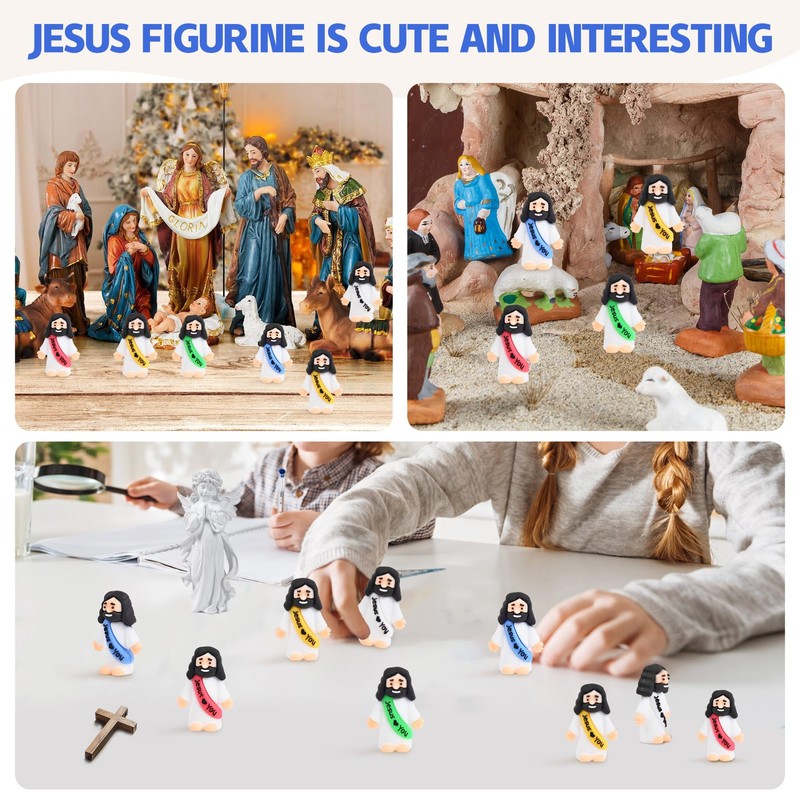 basuwu 215 PCS Little Jesus Figures Small Jesus Figurines, Tiny