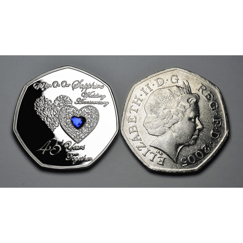 The Commemorative Coin Company On Our 45th SAPPHIRE WEDDING ANNIVERSARY