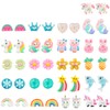 HaiMay 21 Pairs Girl Clip on Earrings for Kids Clips