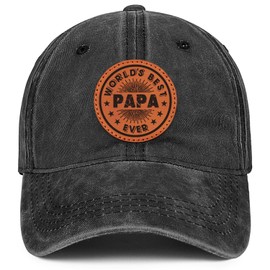 SaryHome Worlds Best Dad Ever Hat Birthday for Dad Papa from Son Daughter Black Trucker Hat, 04.worlds Best Papa Ever, One Size