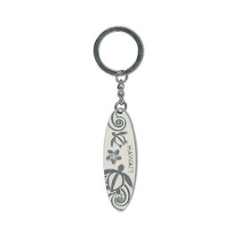 OLSAinny Sudopo Welcome to The Islands Key Chain Pewter Honu Turtle Swirl Hawaii
