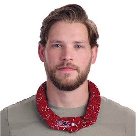 KOOLGATOR - Envoltura refrescante para el cuello, hombres, mujeres, niños (cachemira roja, paquete de 5)