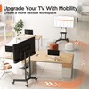 Perlegear Rolling TV Stand, Mobile TV Stand on Wheels for